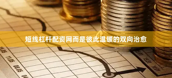 短线杠杆配资网而是彼此温暖的双向治愈